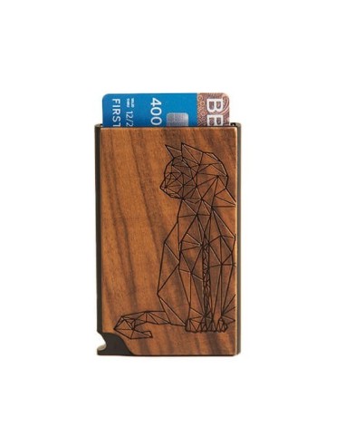 Tarjetero - Gato (Oscuro)