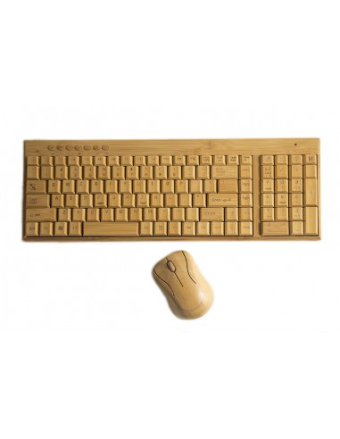Wooden Keyboard and Mouse