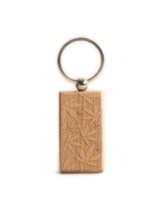Wooden Key Ring - Marihuana Square