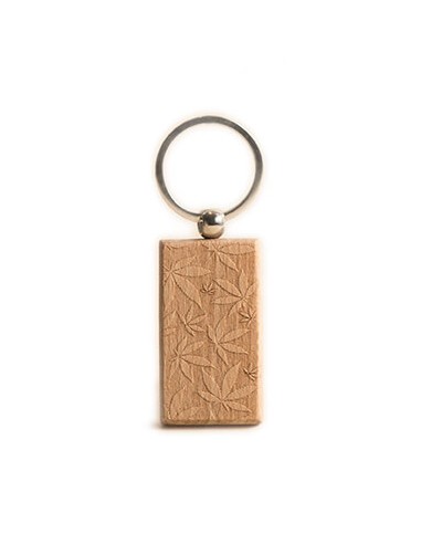 Wooden Key Ring - Marihuana Square