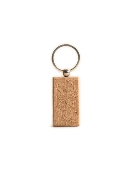 Wooden Key Ring - Marihuana Square