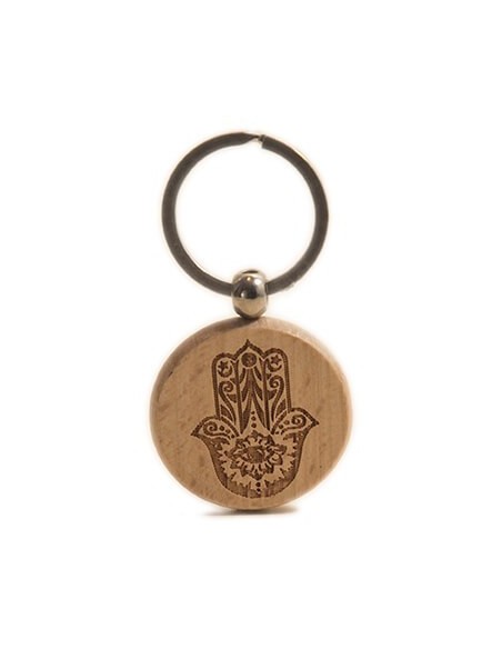 Wooden Key Ring - Fatima Round