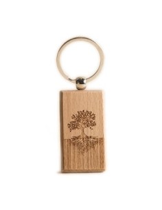 Wooden Key Ring - Tree of life Square