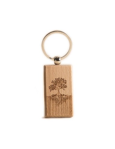 Wooden Key Ring - Tree of life Square