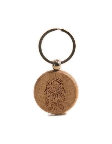 Wooden Key Ring - Dreamcatcher Round