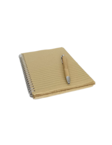 Libreta y Bolígrafo de Bambú