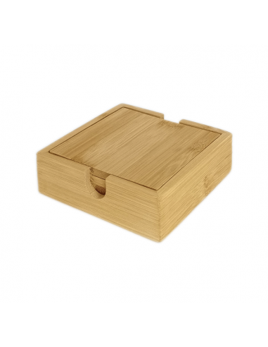 4pc Bamboo Coaster Set
