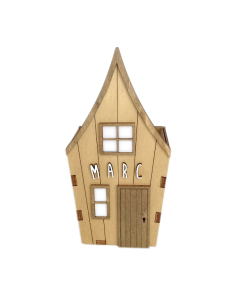 Wood House Pencil Holder - Customizable