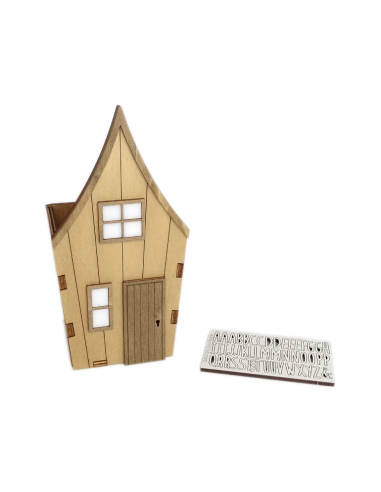 Wood House Pencil Holder - Customizable