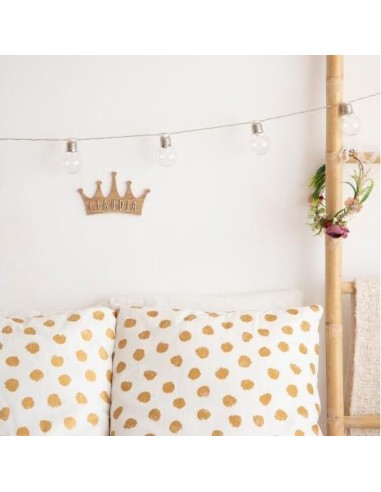 Placa Decorativa Corona MADERA