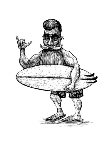 Sudadera Unisex - Hipster surfero