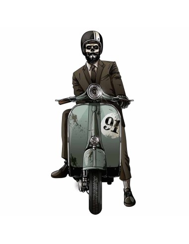 Camiseta Unisex - Calavera Vespa