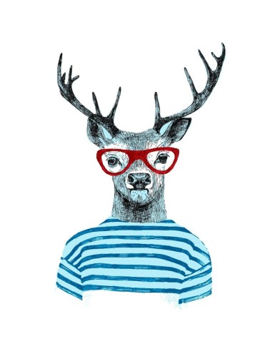 Unisex T-shirt - Deer striped shirt