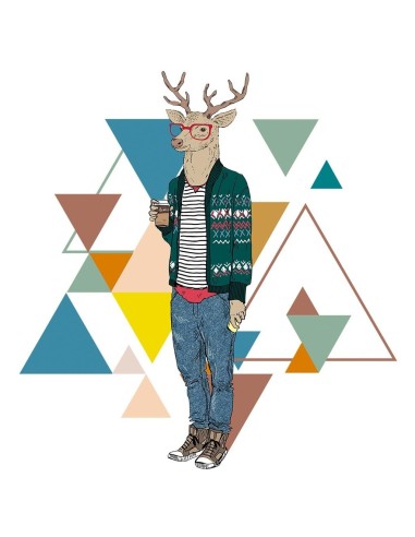 Camiseta Unisex - Ciervo triángulos