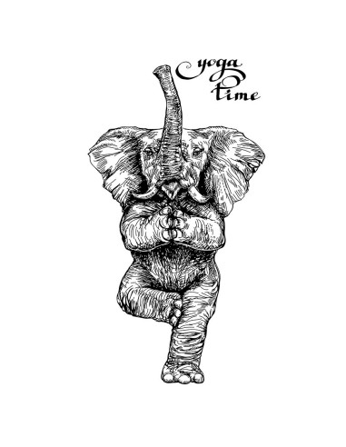 Camiseta Unisex - Elefante Yoga