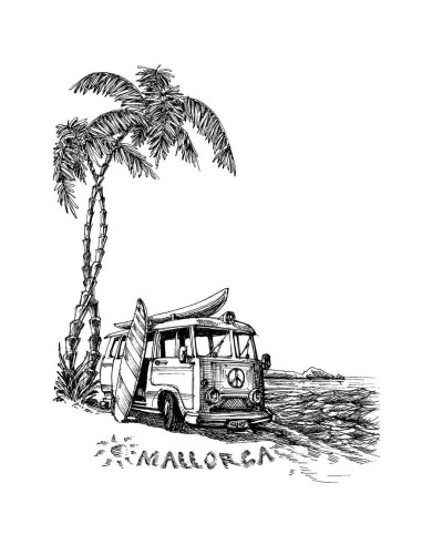Unisex T-shirt - Van palm tree Majorca