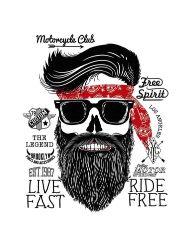 Camiseta Unisex  - Hipster barba