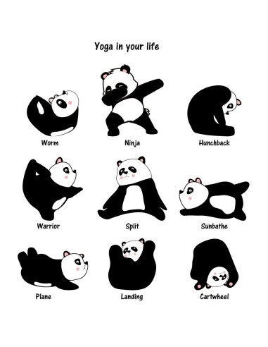 Camiseta Unisex  - Pandas Yoga