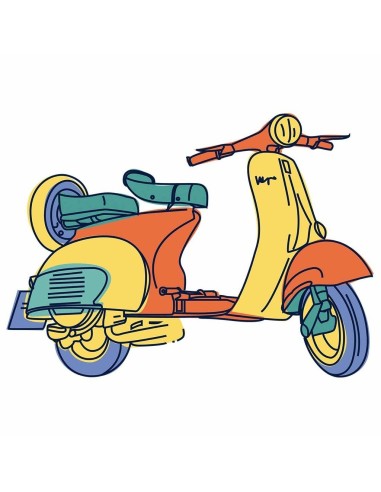 Camiseta Unisex  - Vespa colores