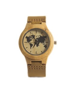 Leather Watch - Mapa Mundi (Small)