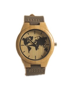 Reloj de Madera - Mapa Mundi - DISEÑO PERSONALIZADO