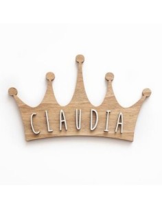 Placa Decorativa Corona MADERA