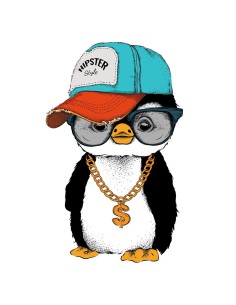 Camiseta Kids - Pingüino Rapero 2