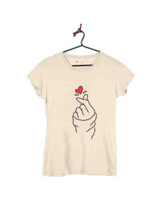 Camiseta Mujer - Corazón Dedos