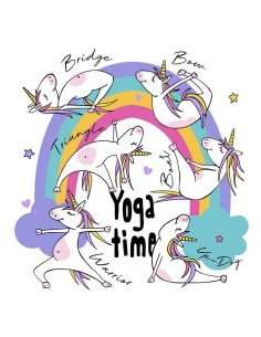 Camiseta Mujer - Unicornios Yoga Time 2