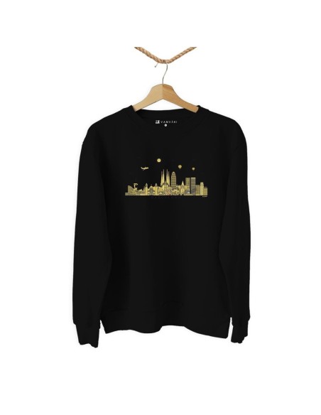 Unisex Sweatshirt - Skyline BCN Gold