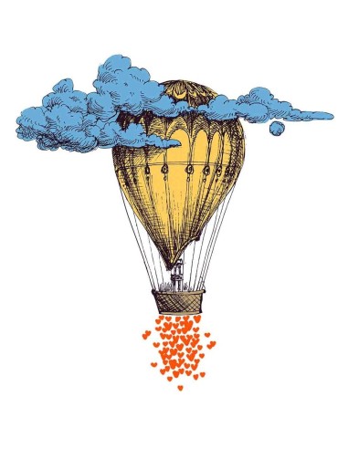 Camiseta Unisex - Globo corazones