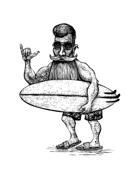 Unisex T-shirt - Hipster surfer