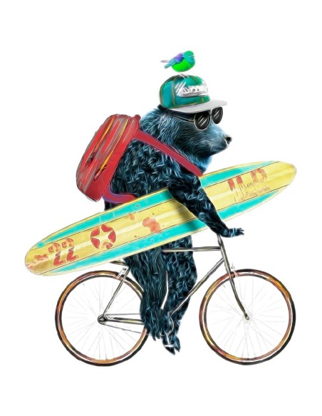 Unisex T-shirt - Bear surfer